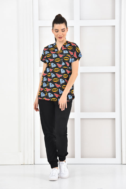 Bluza medyczna z nadrukiem