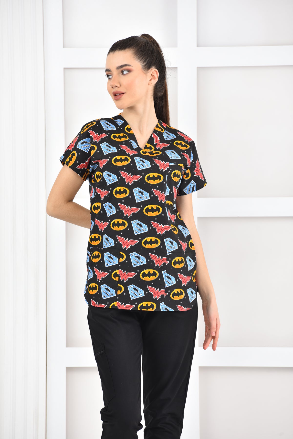 Bluza medyczna z nadrukiem