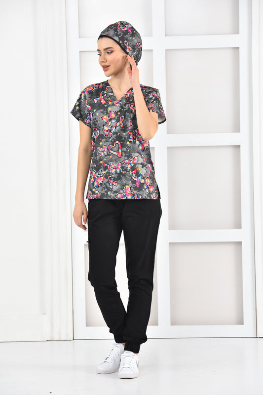 Bluza medyczna z nadrukiem