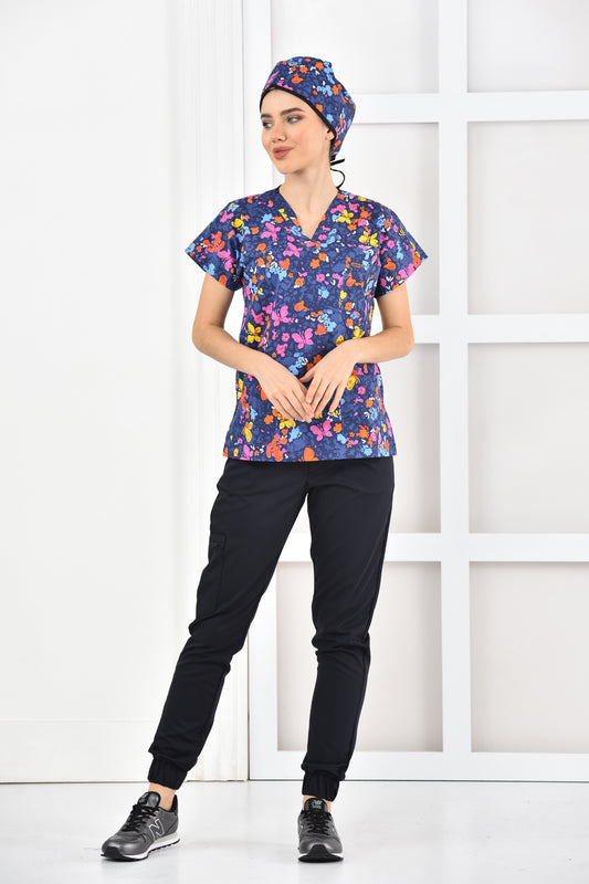 Bluza medyczna z nadrukiem