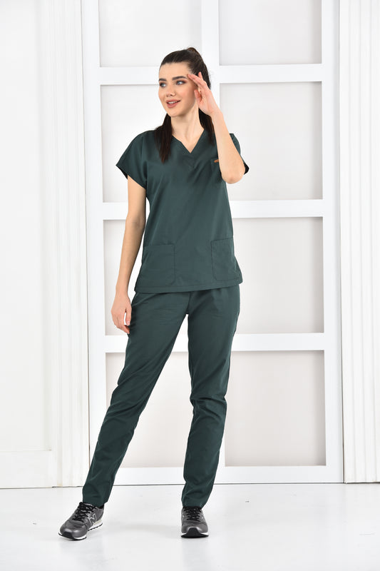 Damski zielony komplet medyczny – tericotton