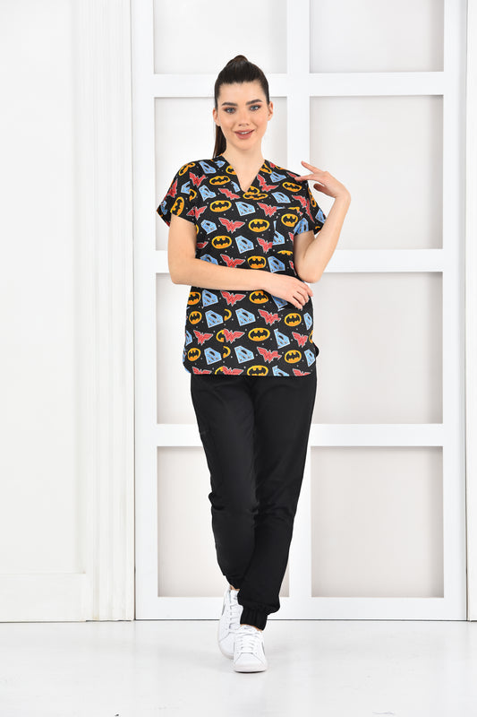 Bluza medyczna z nadrukiem