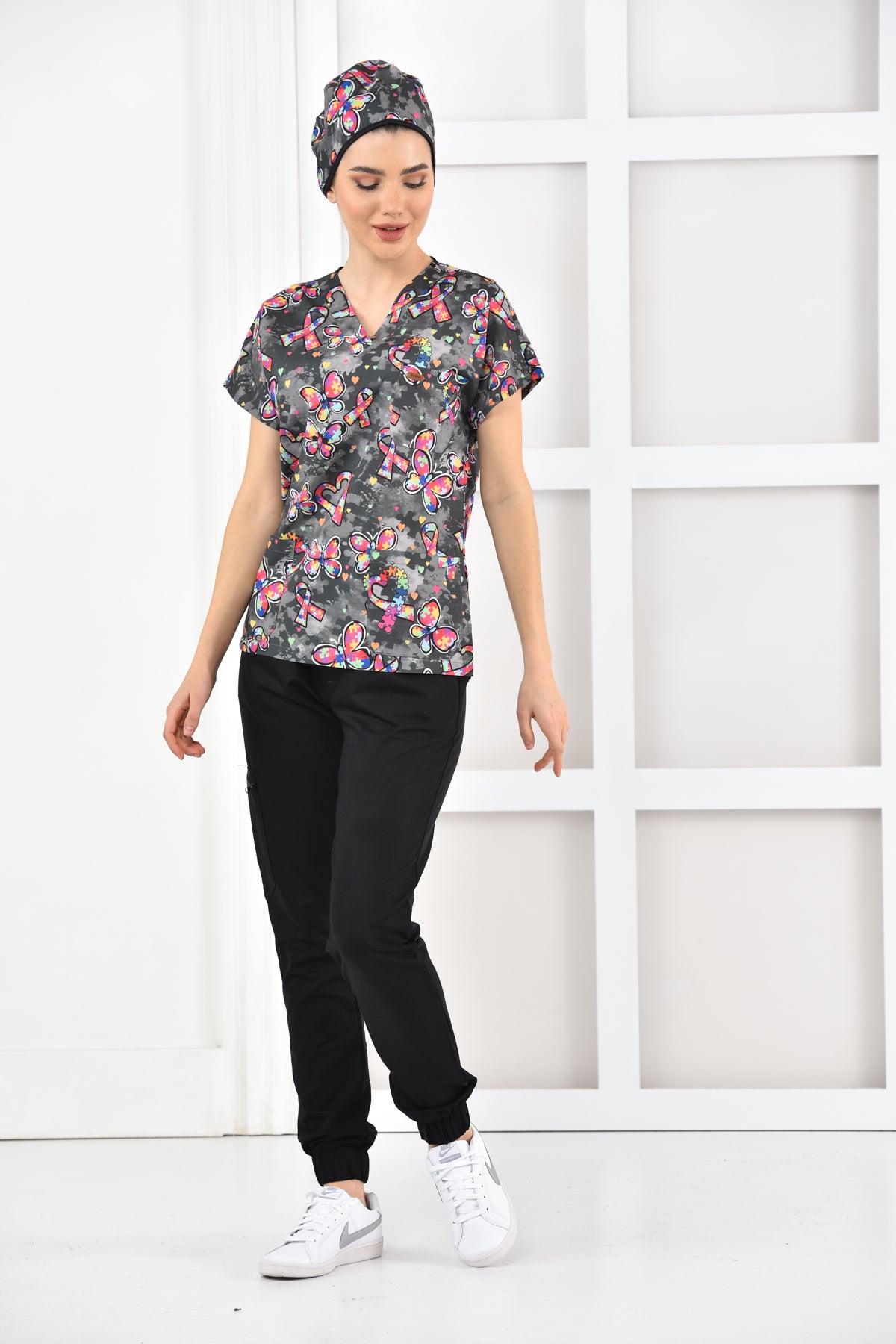 Bluza medyczna z nadrukiem