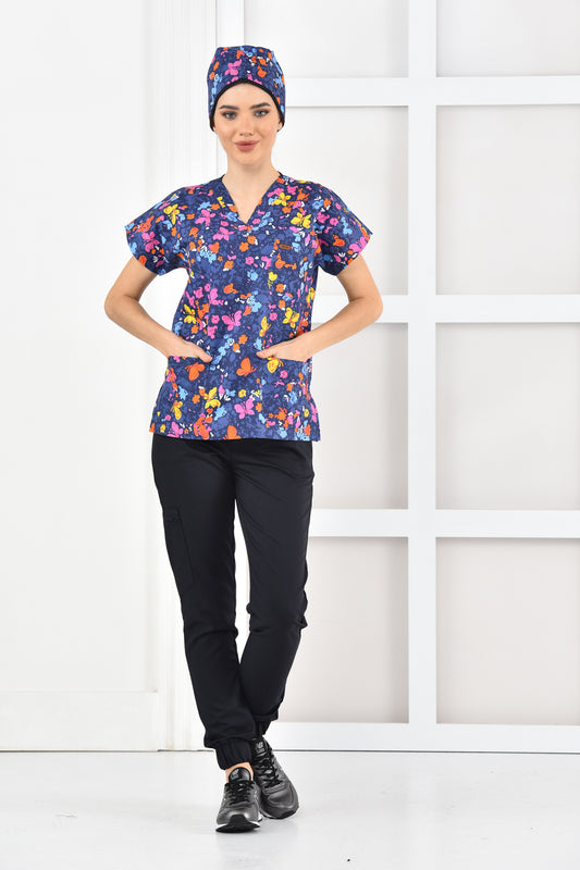 Bluza medyczna z nadrukiem